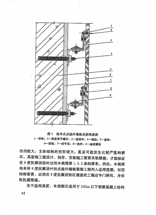 点挂外墙板装饰工程技术规程[附条文说明 jgj321-2014