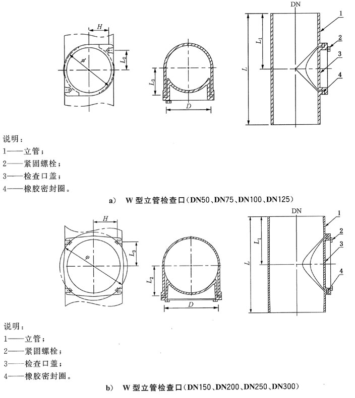 排水用柔性接口铸铁管,管件及附件 gb/t12772-2016